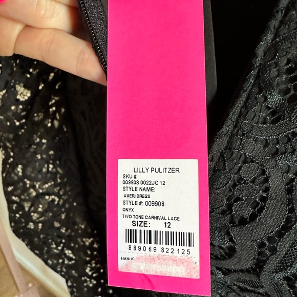 Lilly Pulitzer Averi Lace Dress in Onyx Two Tone Carnival Lace - Size 12 - Picture 7 of 12